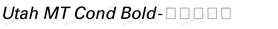 Utah MT Cond Bold字体转换